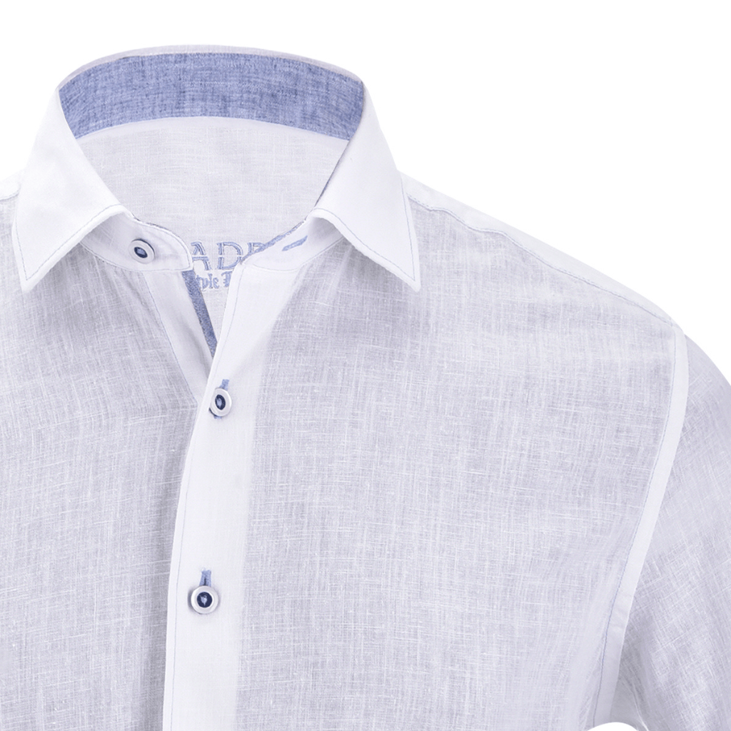 Camisa Cuadra White Linen