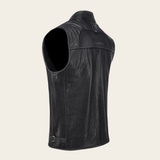 Vista trasera con aplicaciones en la parte superior y logotipo grabado.