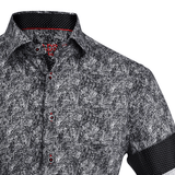 Camisa Cuadra Black Abstract Print