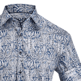 Camisa Cuadra Blue Tile Print