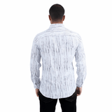 Camisa Platini Abstract Wave Foil Blanco