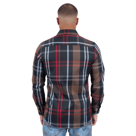 Camisa Platini Checkered Long Sleeve Black