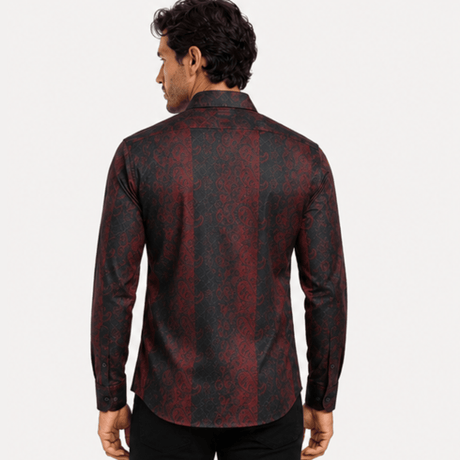 Camisa Platini Merlot Paisley