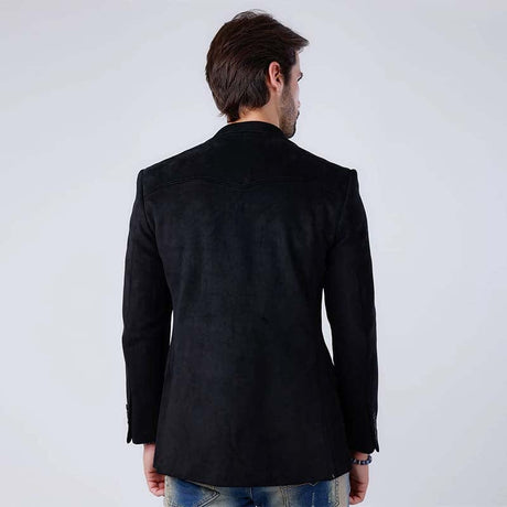 Drowsewrap Suede Black Blazer