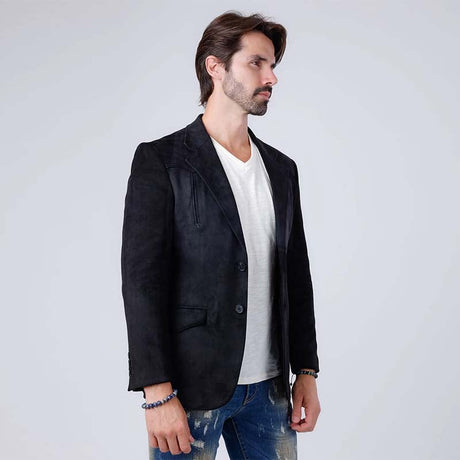 Drowsewrap Suede Black Blazer