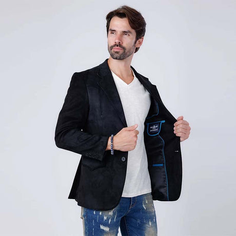 Drowsewrap Suede Black Blazer