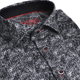 Camisa Cuadra Black Abstract Print