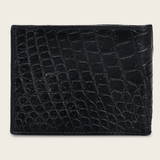 Vista posterior de la cartera luciendo la piel exotica.