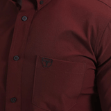 Camisa Platini Performance Solid Long Sleeve Vino