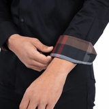Camisa Platini Satin Plaid Cuff Detail