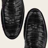 Vista superior de la puntera mostrando el patrón natural del caimán.