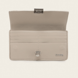 Billetera Cuadra Taupe Cowhide Embroidery