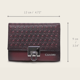 Imagen frontal con medidas, mostrando el tamaño compacto y proporciones.