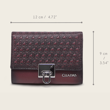 Imagen frontal con medidas, mostrando el tamaño compacto y proporciones.