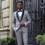 Traje Barabas Vadim Tuxedo Habor Mist Negro