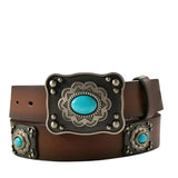 Cinturon Ariat Floral Turquesa