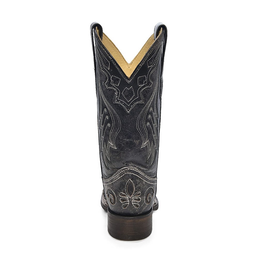 Bota Vaquera Snake Inlay Black