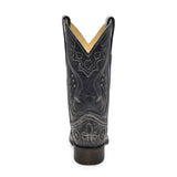 Bota Vaquera Snake Inlay Black