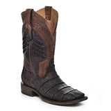 Bota Vaquera Brown Caiman