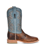 Bota Vaquera Honey Blue Embroidery