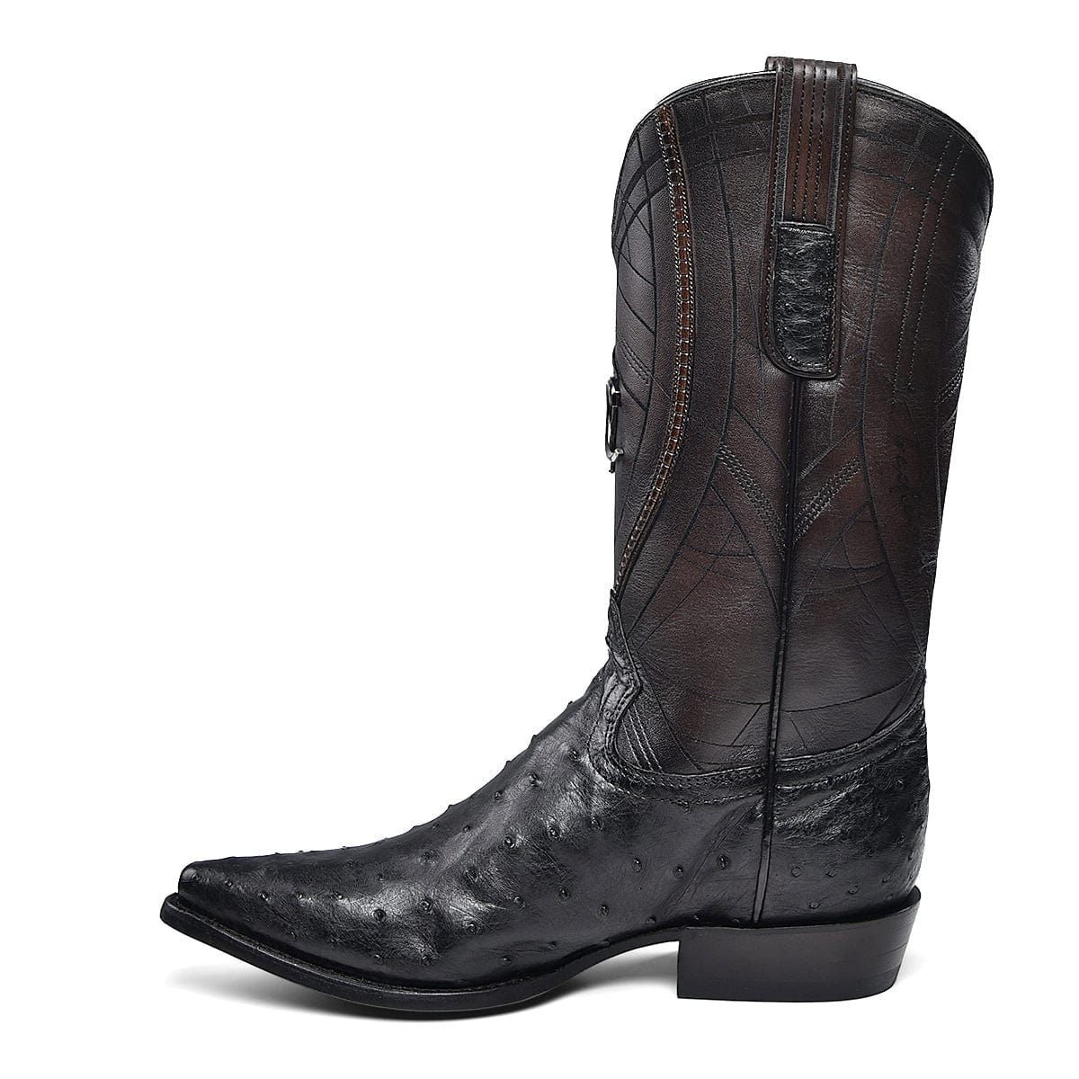 Bota Vaquera Cuadra Navolato Negro Para Hombre – Botines Charros LLC