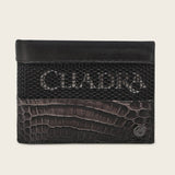 Cartera Cuadra Oxford Alligator Blackline