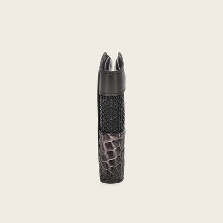 Cartera Cuadra Oxford Alligator Blackline