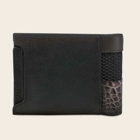 Cartera Cuadra Oxford Alligator Blackline