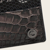 Cartera Cuadra Oxford Alligator Blackline