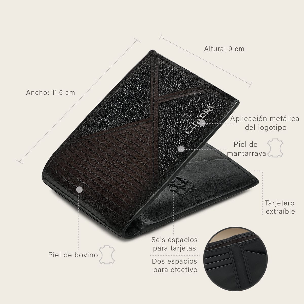 Cartera Cuadra Stingray Terra Prime