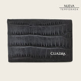 Cartera Cuadra Alligator Blue Dominion