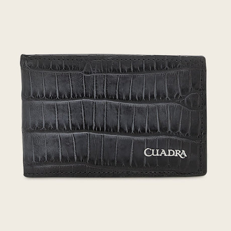 Cartera Cuadra Alligator Blue Dominion