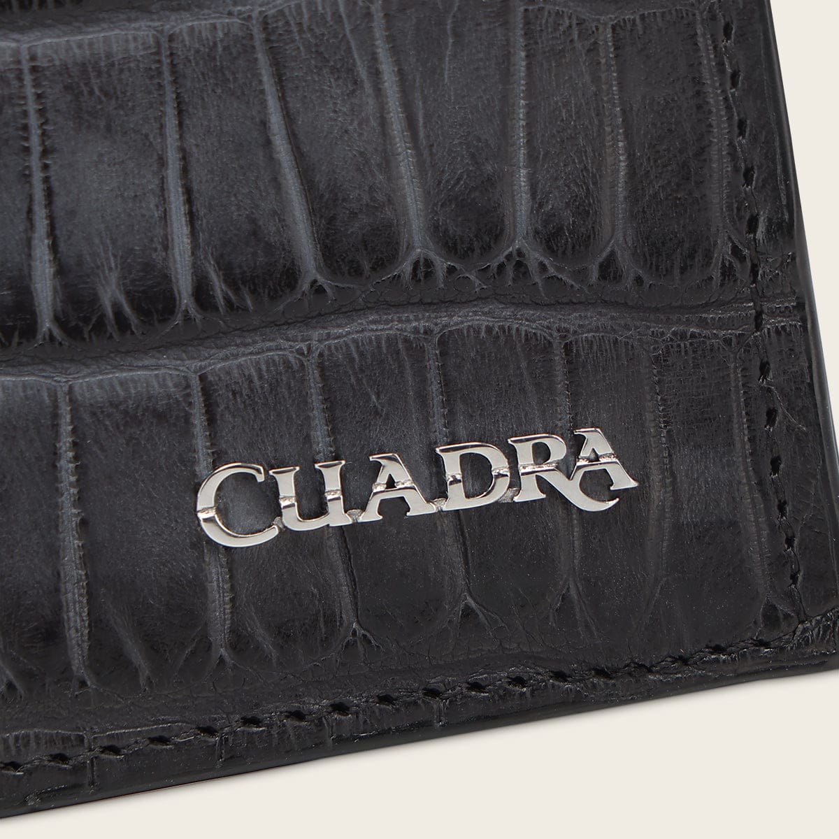 Cartera Cuadra Alligator Blue Dominion