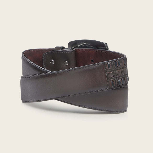 Cuadra Embroidery Belt – Brown