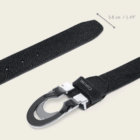 Cinturon Cuadra Perlas Negras