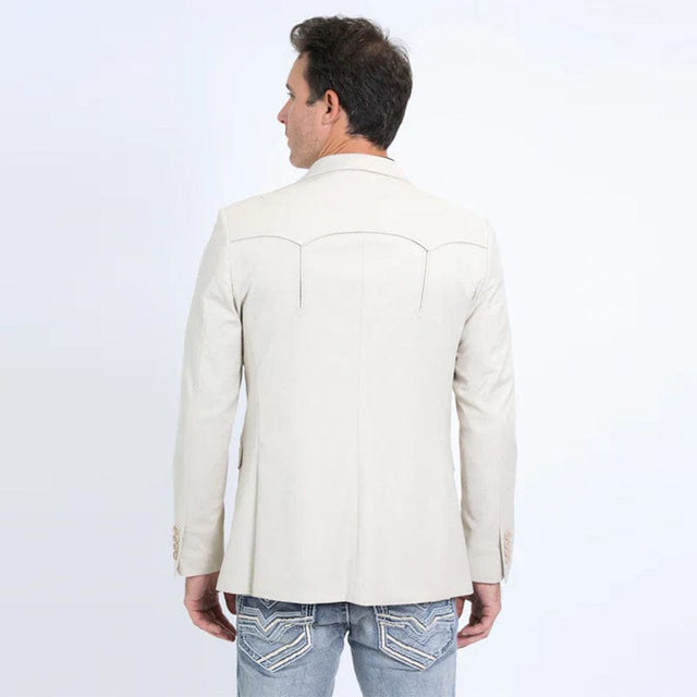 Platini Double Button Western Blazer – Beige