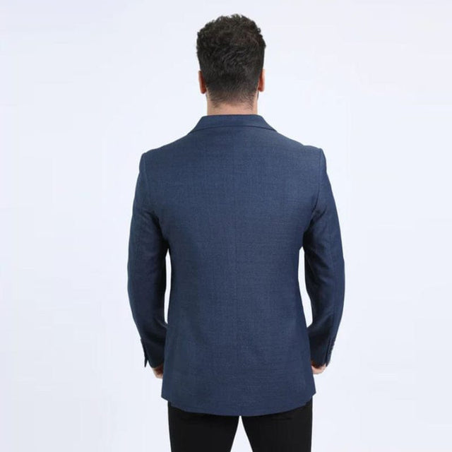 Platini Modern Fit Stretch Western Blazer – Blue