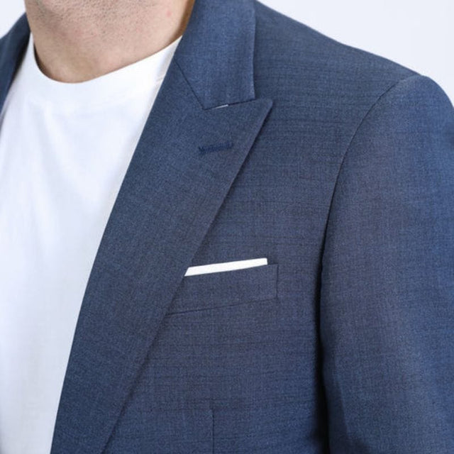 Platini Modern Fit Stretch Western Blazer – Blue