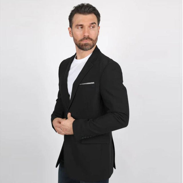 Platini Modern Fit Stretch Date Noche Western Blazer – Black
