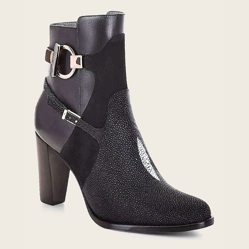 Botin Casual Valeria Negro 3G5MTVL Para Mujer Cuadra – Botines