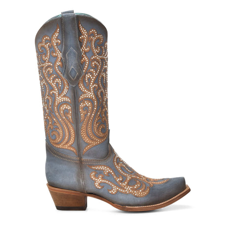 Bota Casual Blue / Honey Embroidery & Crystals
