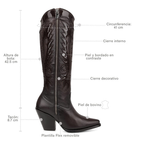 Bota Cuadra Orquídea Café - vista 10