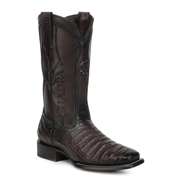 Bota vaquera Cuadra Insignia Caimán Chocolate – vista lateral