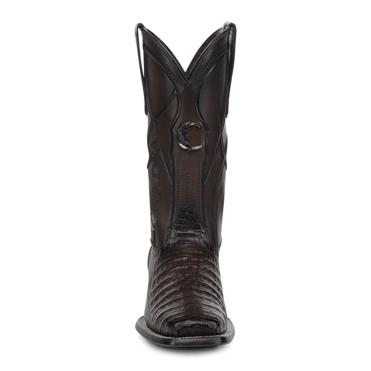 Bota vaquera Cuadra Insignia Caimán Chocolate – vista frontal