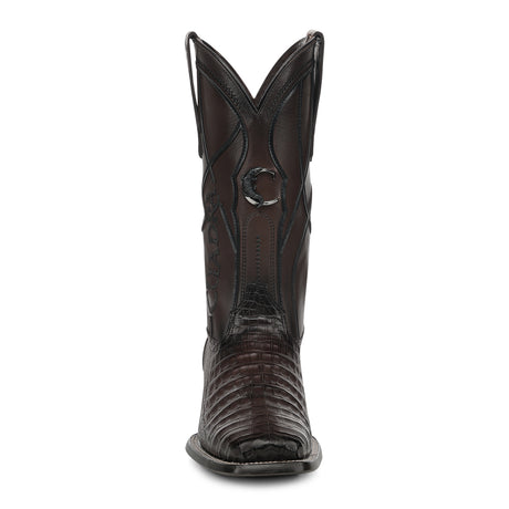 Bota vaquera Cuadra Insignia Caimán Chocolate – vista frontal