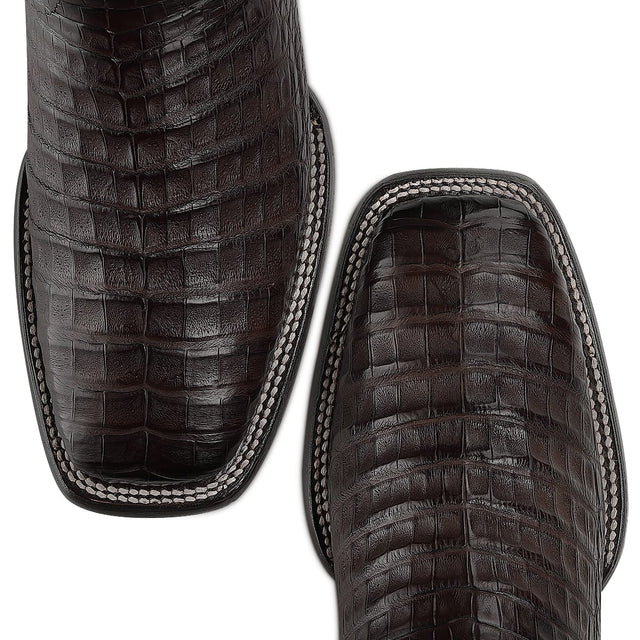 Bota vaquera Cuadra Insignia Caimán Chocolate – punta