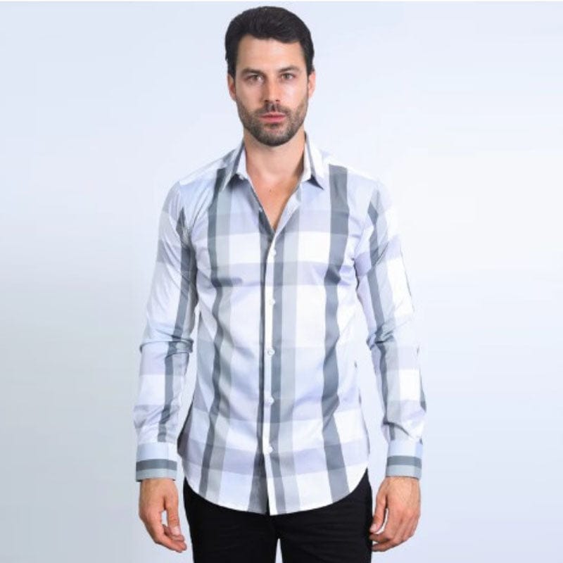 Camisa de cuadros blanca on sale