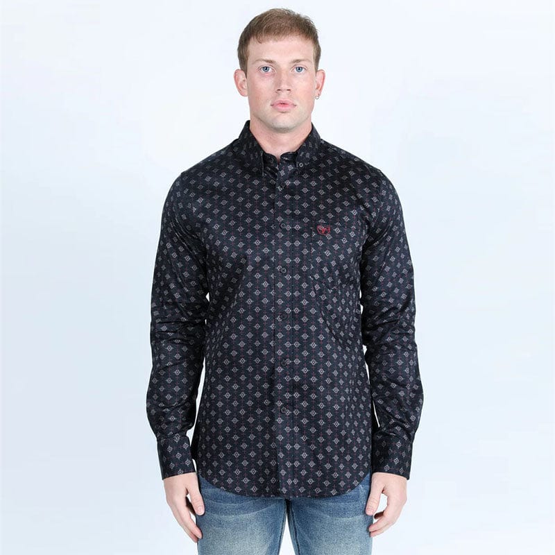 Camisa vaquera negra hombre online