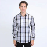 Camisa Platini Blanca con Patrones Grises