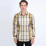 Camisa Platini Patrones Beige/Amarillo